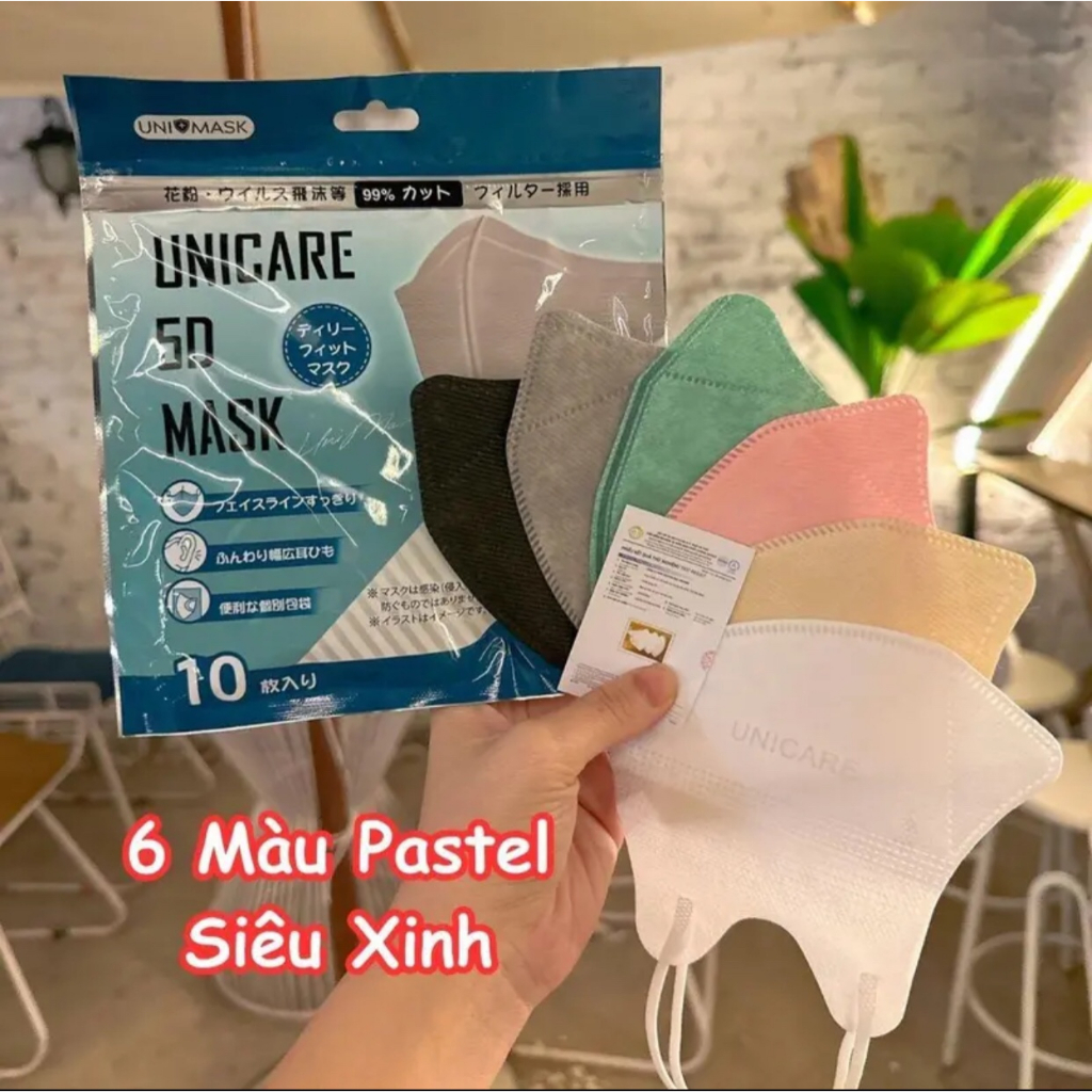 KHẨU TRANG 5D THIẾT KẾ ÔM KHÍT LỌC KHÍ TỚI 99% DÙNG THOẢI MÁI KHÔNG BÍ HỒI